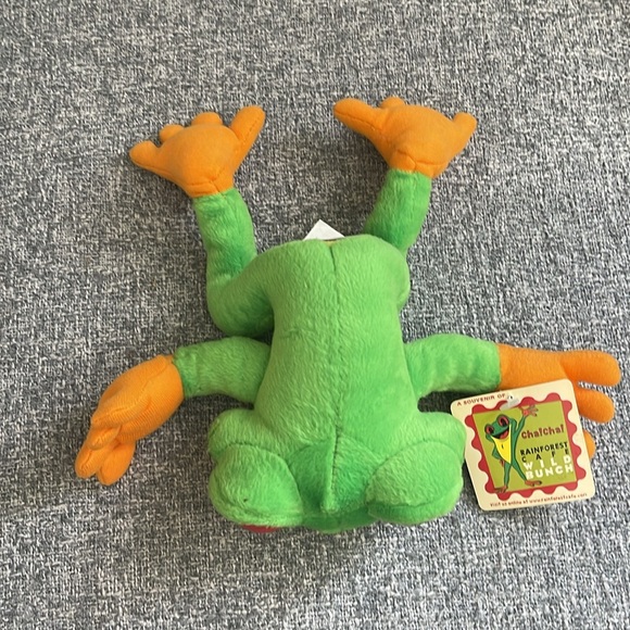 NWT Cha Cha the Frog Stuffie from The Rainforest Cafe - Picture 4 of 5